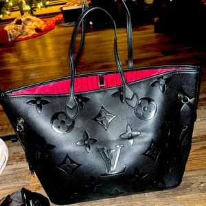 Large monogrammed inspired tote bag